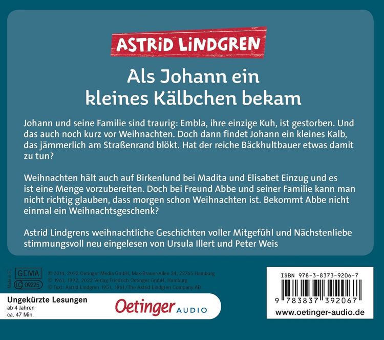 Produktbild: Als Johann ein kleines K&auml;lbchen bekam