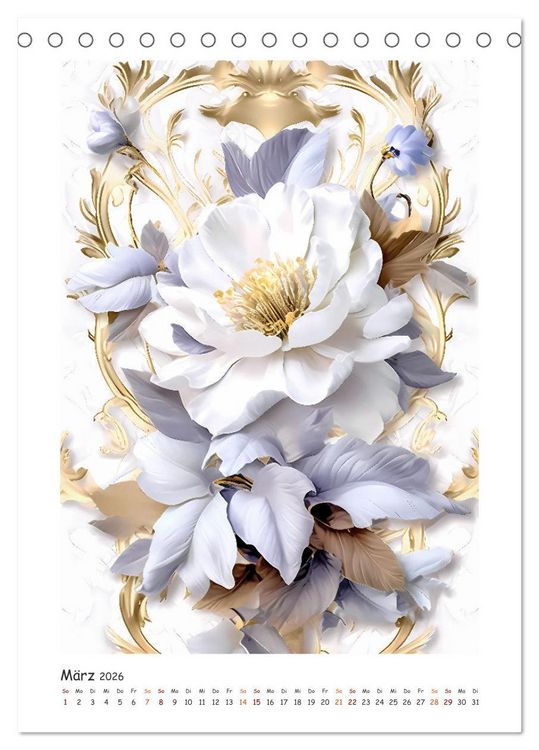 Produktbild: Blumen-Sinfonie (Tischkalender 2026 DIN A5 hoch), CALVENDO Monatskalender