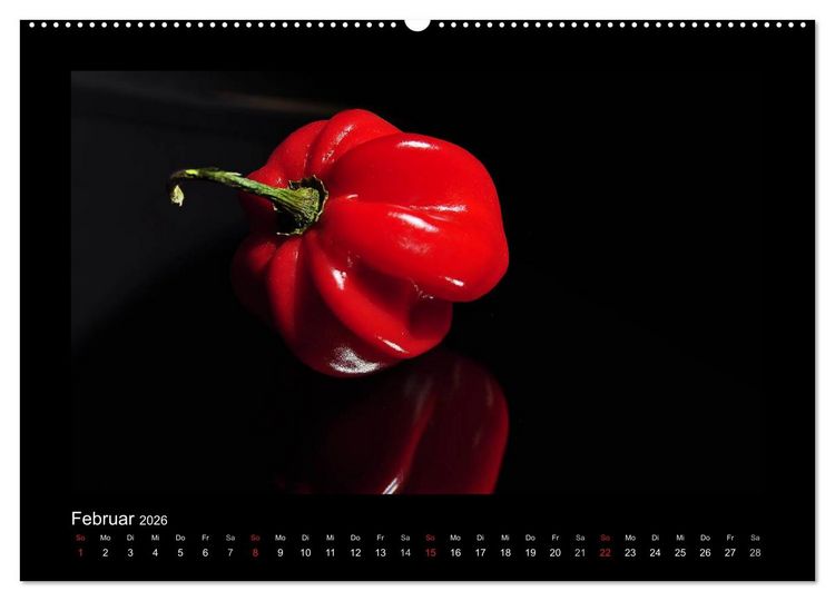 Produktbild: Rot (hochwertiger Premium Wandkalender 2026 DIN A2 quer), Kunstdruck in Hochglanz