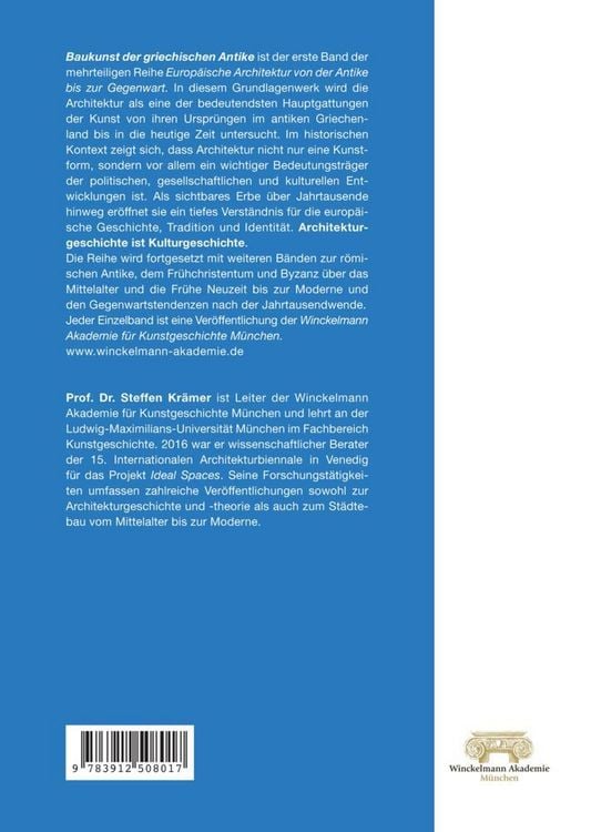 Produktbild: Baukunst der griechischen Antike (Europ&auml;ische Architektur von der Antike bis zur Gegenwart 1)