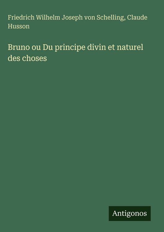 Produktbild: Bruno ou Du principe divin et naturel des choses