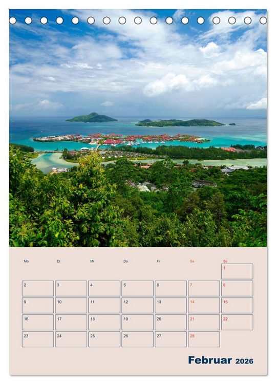 Produktbild: Mahe - Inselparadies der Seychellen (Tischkalender 2026 DIN A5 hoch), CALVENDO Monatskalender