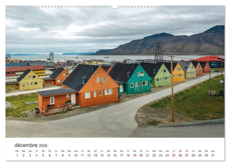 Produktbild: L'&eacute;t&eacute; sur les &icirc;les Svalbard (Calendrier mural 2026 DIN A2 vertical), CALVENDO calendrier mensuel