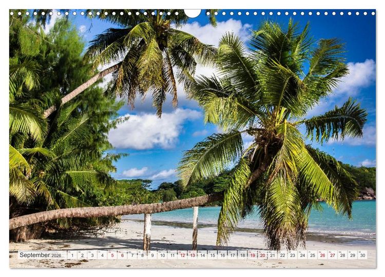 Produktbild: Inseln, Licht und Meer - die Seychellen (Wandkalender 2026 DIN A3 quer), CALVENDO Monatskalender