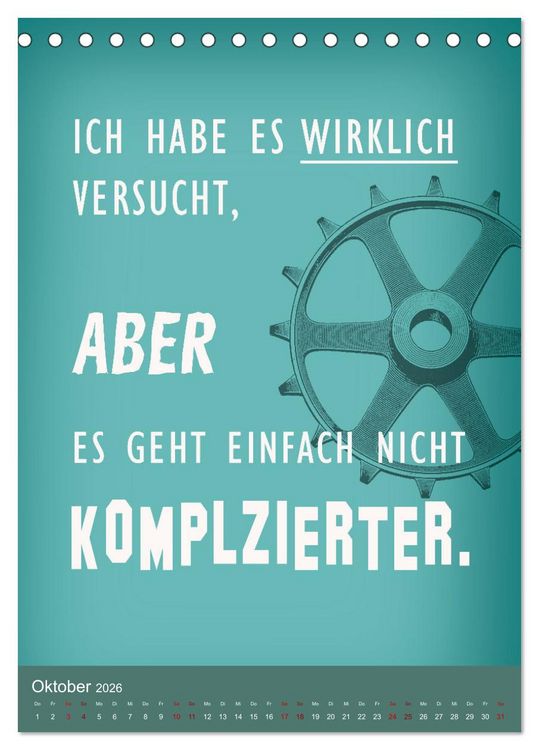 Produktbild: B&uuml;ro und so ... (Tischkalender 2026 DIN A5 hoch), CALVENDO Monatskalender