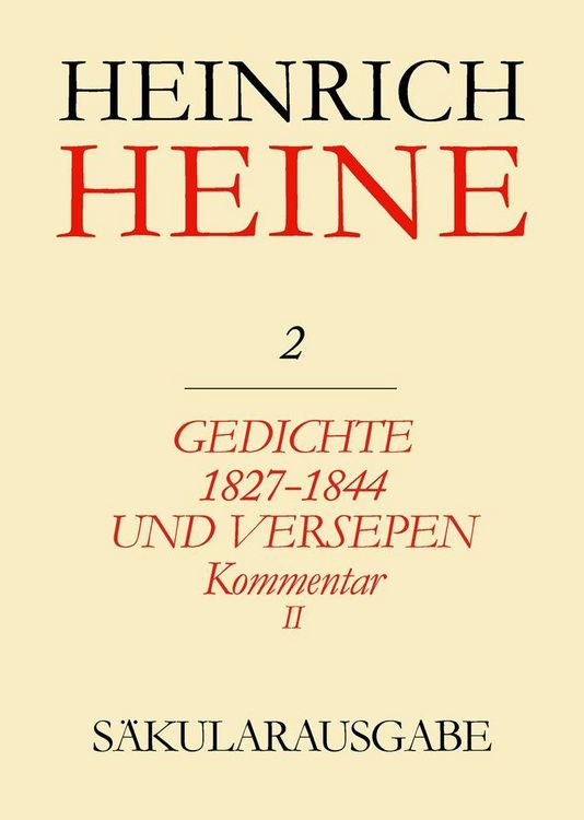 Produktbild: Gedichte 1827-1844 und Versepen. Kommentar II