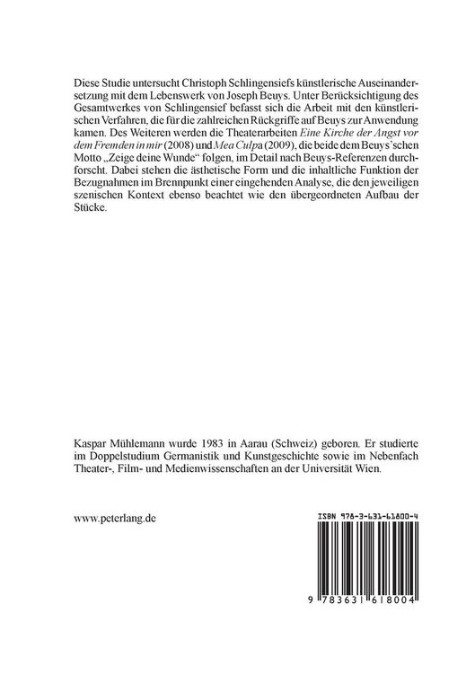 Produktbild: Christoph Schlingensief und seine Auseinandersetzung mit Joseph Beuys