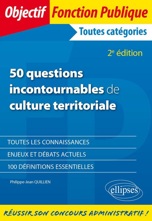 Produktbild: 50 questions incontournables de culture territoriale - 2e &eacute;dition