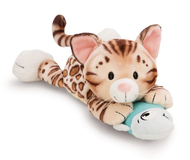 Produktbild: NICI Kuscheltier Katze Bengal & Fisch 30cm
