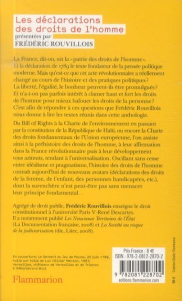 Produktbild: Les d&eacute;clarations des droits de l'homme