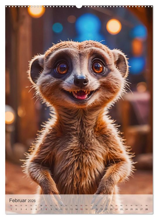 Produktbild: Wild und Knuffig &ndash; Knuddelsafari durch Afrika (Wandkalender 2026 DIN A2 hoch), CALVENDO Monatskalender