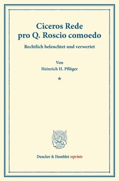 Produktbild: Ciceros Rede pro Q. Roscio comoedo.