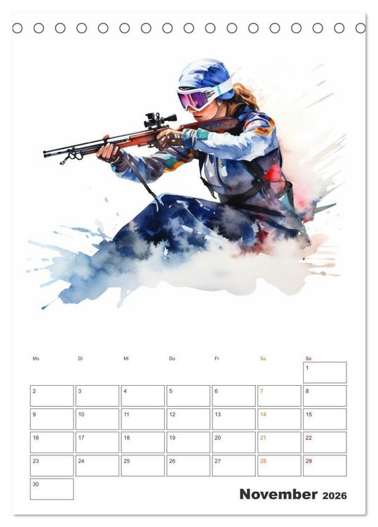 Produktbild: Aktivit&auml;ten im Sport (Tischkalender 2026 DIN A5 hoch), CALVENDO Monatskalender