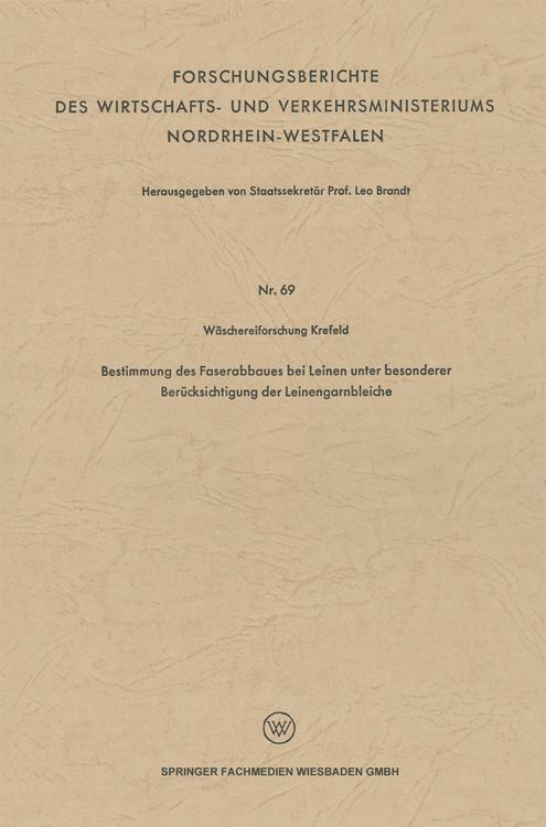 Produktbild: Bestimmung des Faserabbaues bei Leinen unter besonderer Ber&uuml;cksichtigung der Leinengarnbleiche