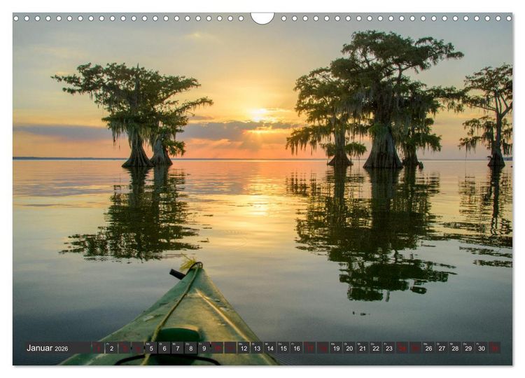 Produktbild: Natur Paradies Mississippi Delta (Wandkalender 2026 DIN A3 quer), CALVENDO Monatskalender