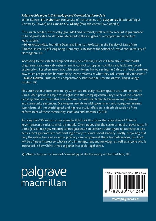 Produktbild: Governance, Social Control and Legal Reform in China