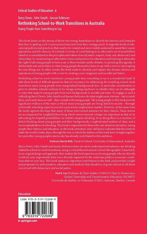 Produktbild: Rethinking School-to-Work Transitions in Australia