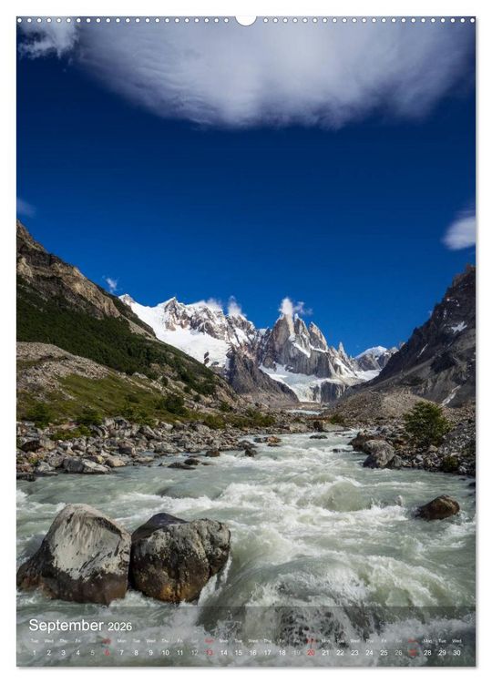 Produktbild: Majestic Mountains of Patagonia: Cerro Torre / UK-Version (High Quality Premium Wall Calendar 2026 DIN A2 portrait),CALVENDO 12 Month Wall Calendar