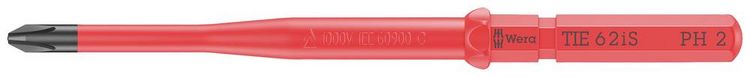 Produktbild: Wera Kraftform Kompakt VDE 62 iS PH 2 x 157mm TIE Elektriker Kreuz Wechselklinge PH 2
