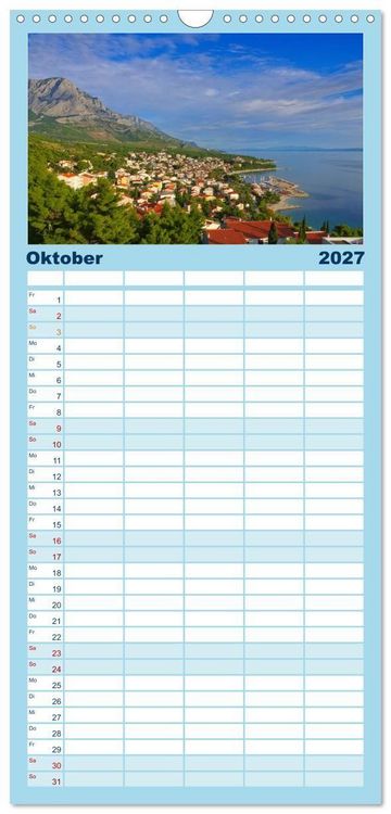 Produktbild: Familienplaner 2027 - Makarska Riviera - Malerische Urlaubsorte in Dalmatien mit 5 Spalten (Wandkalender, 21 x 45 cm) CALVENDO