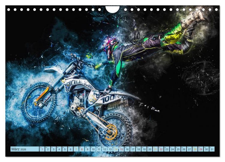 Produktbild: Motocross - extrem cool (Wandkalender 2026 DIN A4 quer), CALVENDO Monatskalender