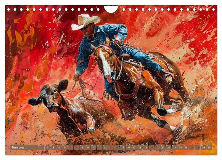 Produktbild: Pferde, Staub und Freiheit (Wandkalender 2026 DIN A4 quer), CALVENDO Monatskalender