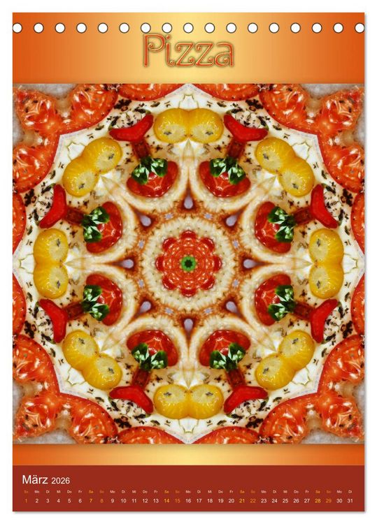 Produktbild: Kulinarische Mandalas (Tischkalender 2026 DIN A5 hoch), CALVENDO Monatskalender