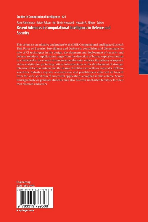 Produktbild: Recent Advances in Computational Intelligence in Defense and Security