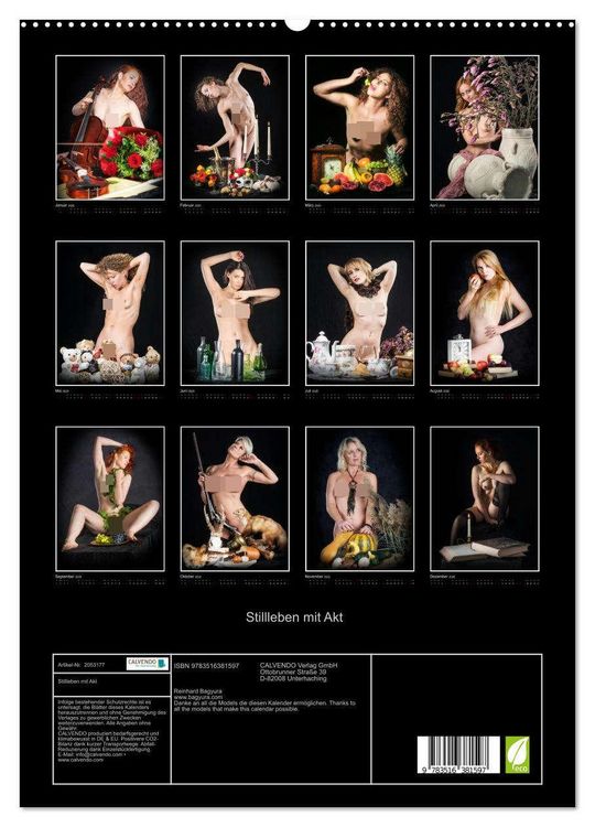 Produktbild: Stillleben mit Akt (hochwertiger Premium Wandkalender 2026 DIN A2 hoch), Kunstdruck in Hochglanz