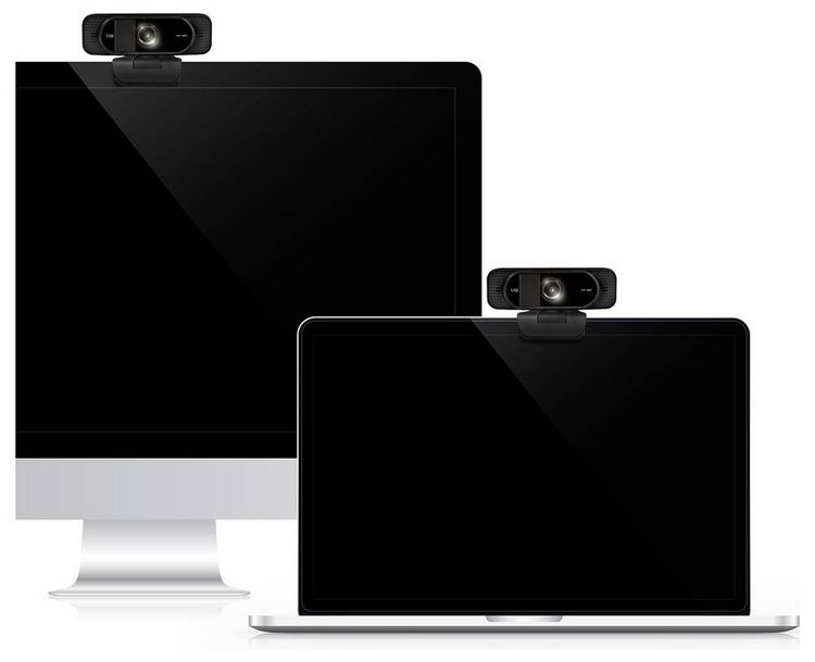 Produktbild: LogiLink UA0381 Full HD-Webcam Klemm-Halterung, Mikrofon