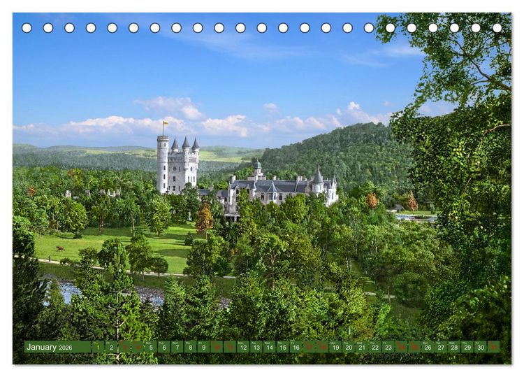 Produktbild: Scotland around 1900 - photos restored and colourised (Desk Calendar 2026 DIN A5 landscape), CALVENDO 12 Month DeskCalendar
