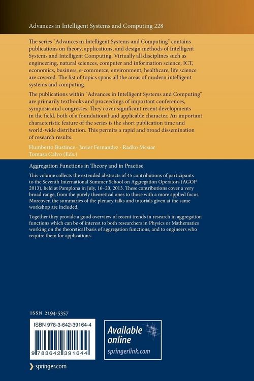Produktbild: Aggregation Functions in Theory and in Practise
