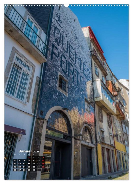 Produktbild: Porto Tag und Nacht (hochwertiger Premium Wandkalender 2026 DIN A2 hoch), Kunstdruck in Hochglanz