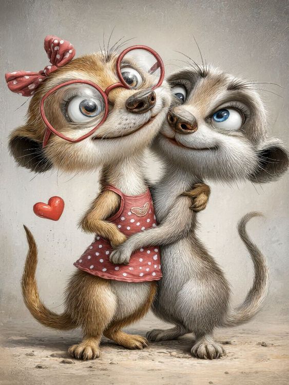 Produktbild: CALVENDO Puzzle Erdm&auml;nnchen - Liebe | 1000 Teile Lege-Gr&ouml;&szlig;e 64x48cm Foto-Puzzle f&uuml;r gl&uuml;ckliche Stunden