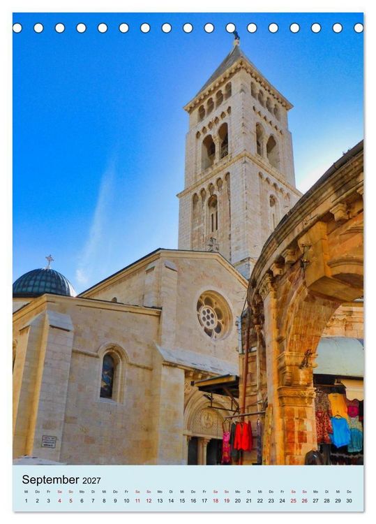 Produktbild: Evangelische Erl&ouml;serkirche Jerusalem (Tischkalender 2027 DIN A5 hoch), CALVENDO Monatskalender