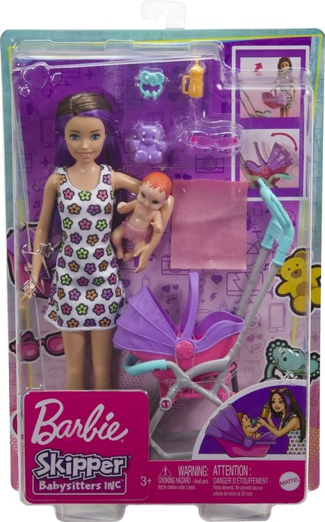 Produktbild: Barbie „Skipper Babysitters Inc.“-Puppe und Kinderwagen-Spielset, für Kinder ab 3 Jahren
