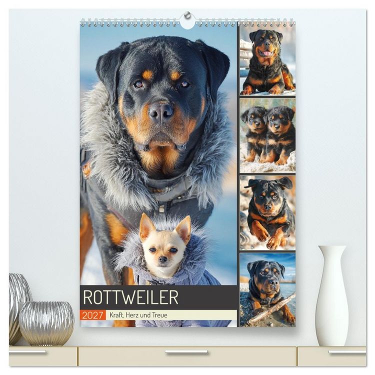 Produktbild: Rottweiler. Kraft, Herz und Treue (hochwertiger Premium Wandkalender 2027 DIN A2 hoch), Kunstdruck in Hochglanz