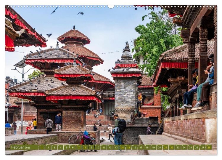 Produktbild: K&ouml;nigsst&auml;tte im Kathmandutal (Wandkalender 2026 DIN A2 quer), CALVENDO Monatskalender