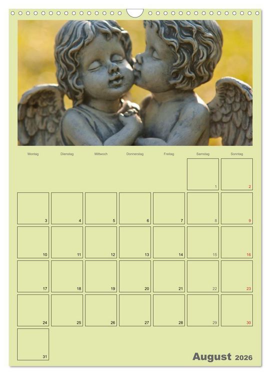 Produktbild: Monatsplaber f&uuml;r flei&szlig;ige Engel (Wandkalender 2026 DIN A3 hoch), CALVENDO Monatskalender