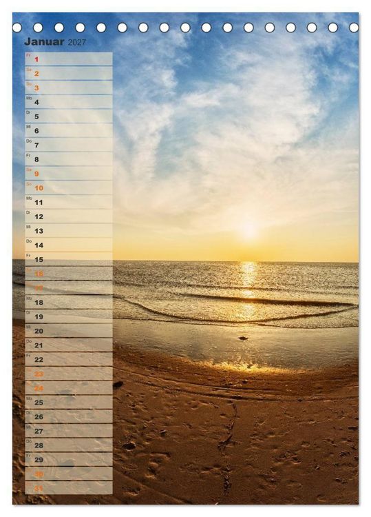 Produktbild: Zwischen D&uuml;nen und Watt / Geburtstagskalender (Tischkalender 2027 DIN A5 hoch), CALVENDO Monatskalender