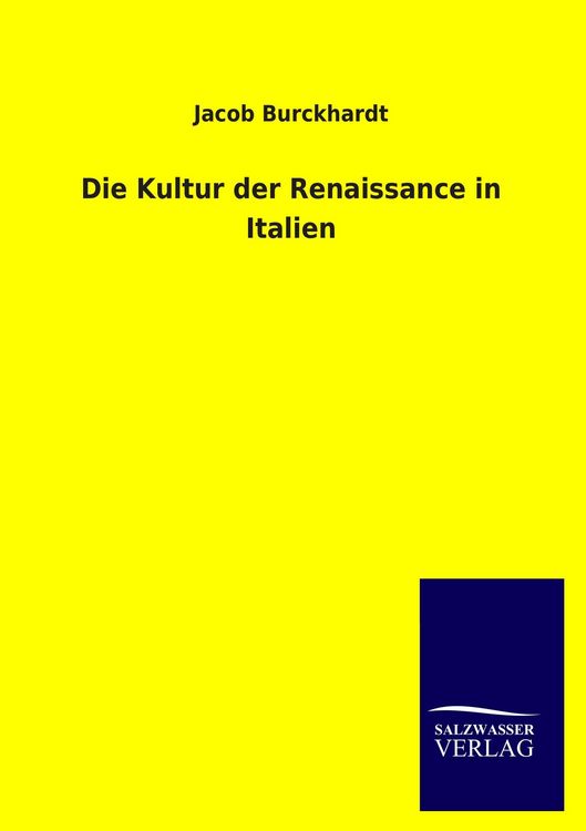 Produktbild: Die Kultur der Renaissance in Italien