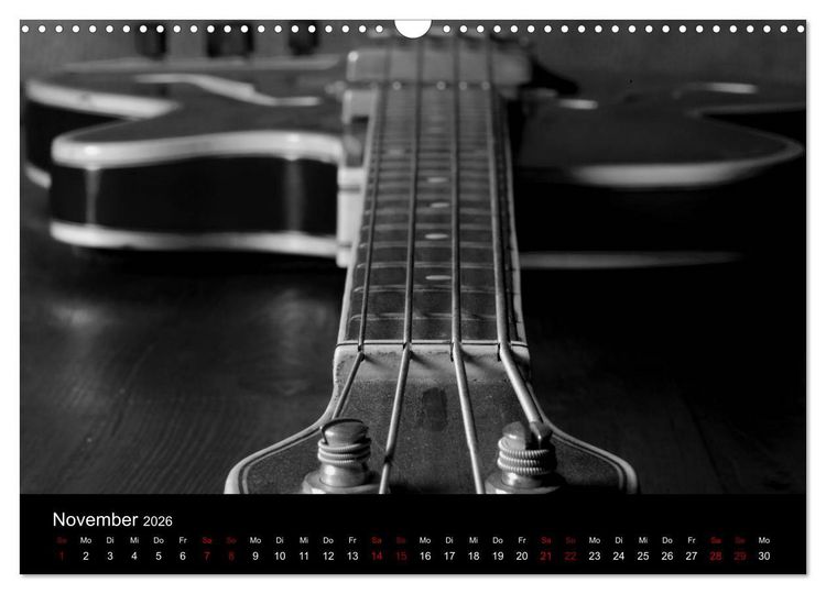 Produktbild: Regelwerke - Details alter E-Gitarren (Wandkalender 2026 DIN A3 quer), CALVENDO Monatskalender