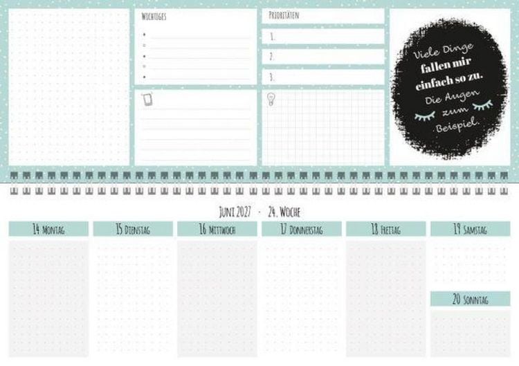Produktbild: Tischquerkalender Visual Words Office 2027