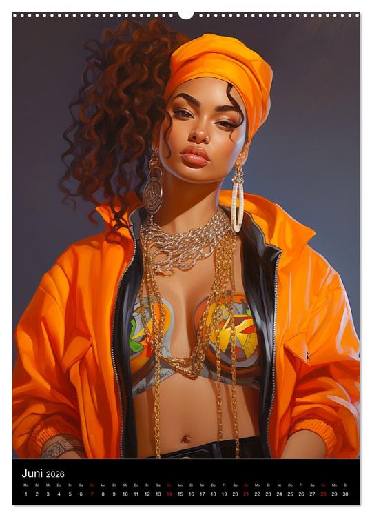 Produktbild: Rap Queens. Badass Attitude im Streetwear-Charme (hochwertiger Premium Wandkalender 2026 DIN A2 hoch), Kunstdruck in Hochglanz