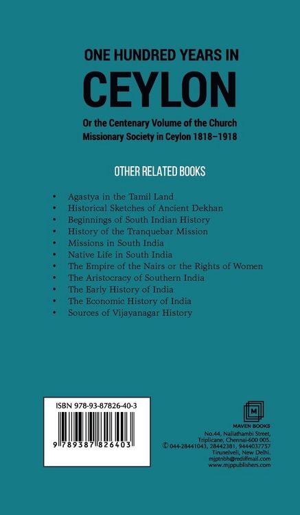 Produktbild: One Hundred years in ceylon