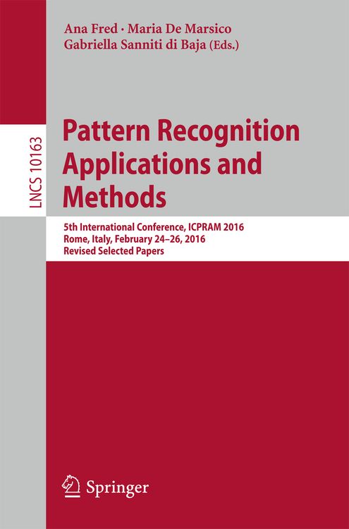 Produktbild: Pattern Recognition Applications and Methods