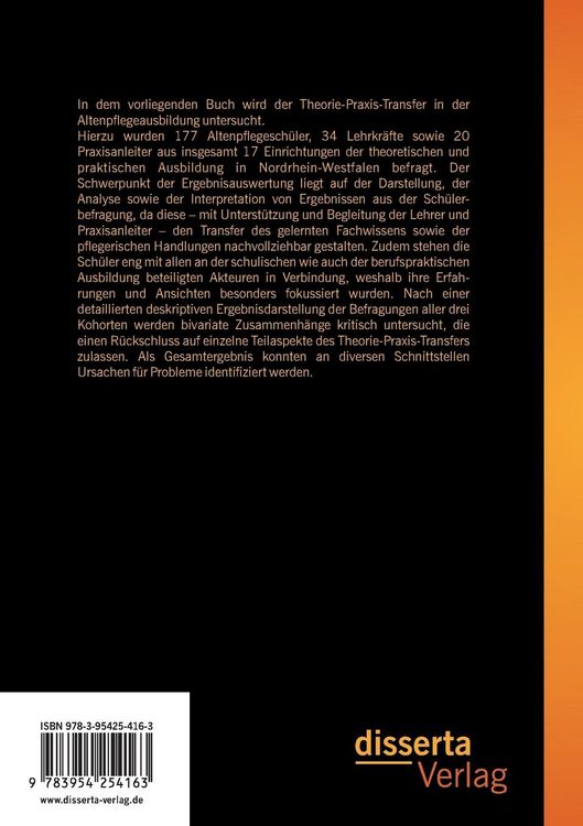 Produktbild: Der Theorie-Praxis-Transfer in der Altenpflegeausbildung aus der Sicht von Alten