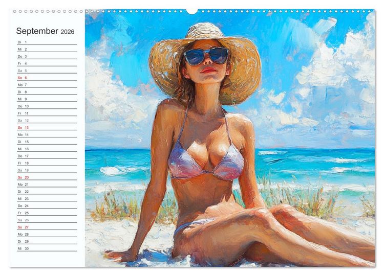Produktbild: Frauen im Sommer. Lebensfreude, Sonne und Strand (Wandkalender 2026 DIN A2 quer), CALVENDO Monatskalender