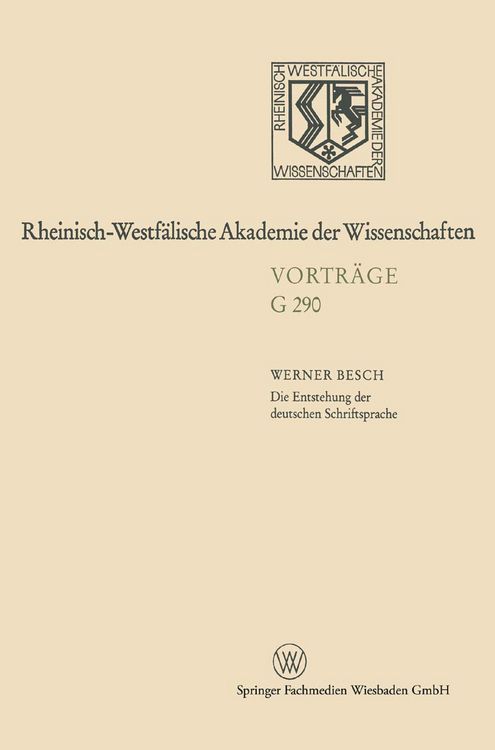 Produktbild: Die Entstehung der deutschen Schriftsprache
