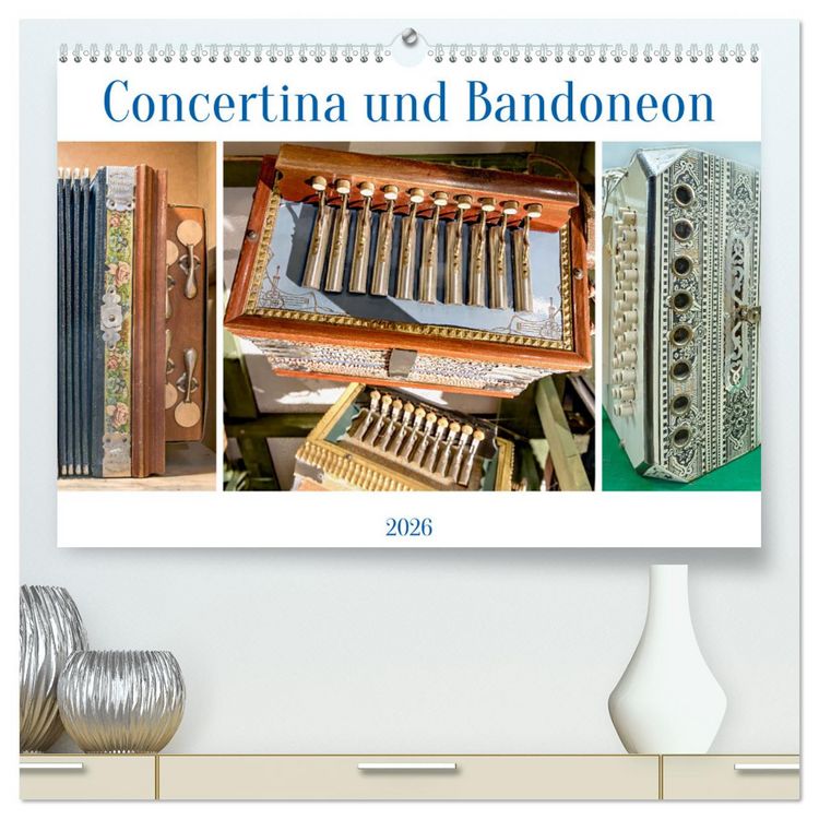 Produktbild: Concertina und Bandoneon (hochwertiger Premium Wandkalender 2026 DIN A2 quer), Kunstdruck in Hochglanz